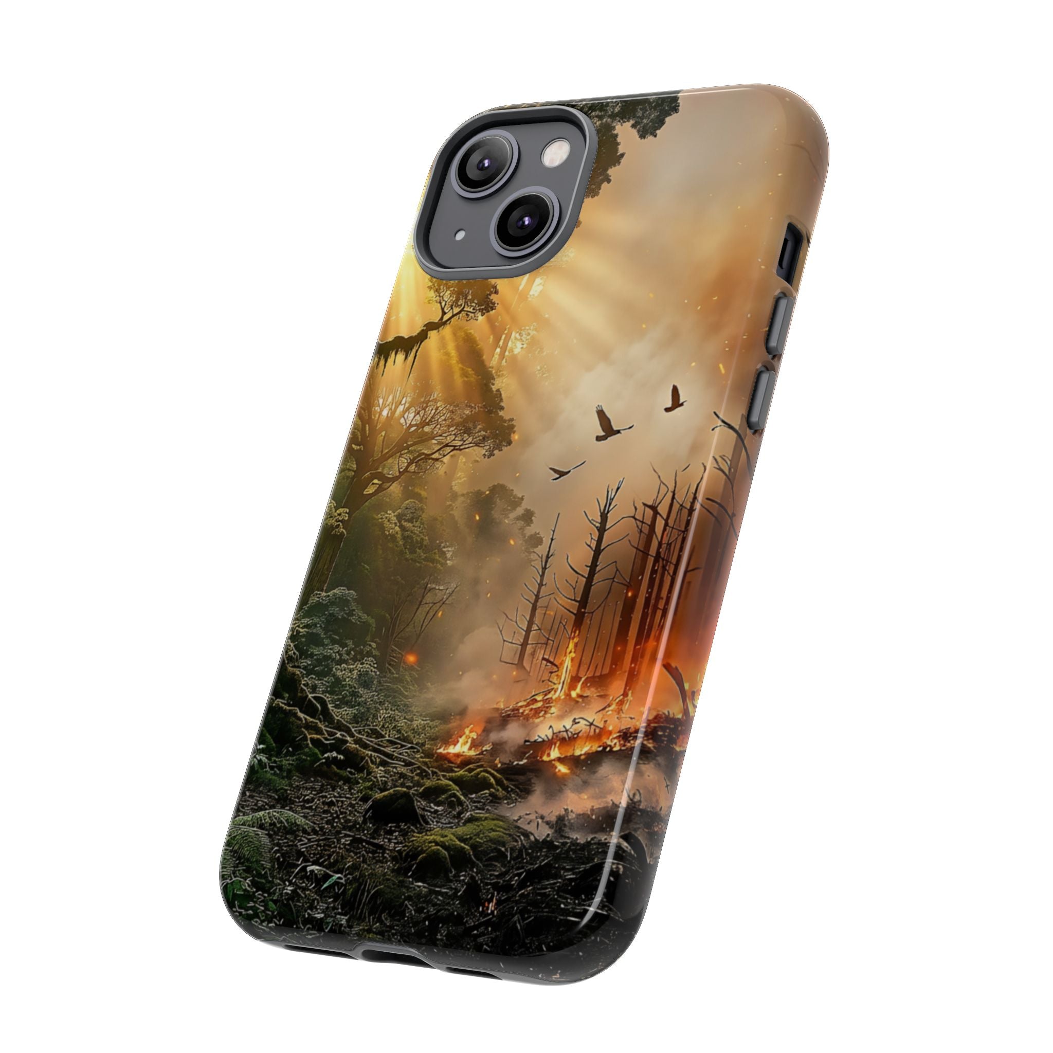 Contrasting Nature/Fire Art - Phone Case