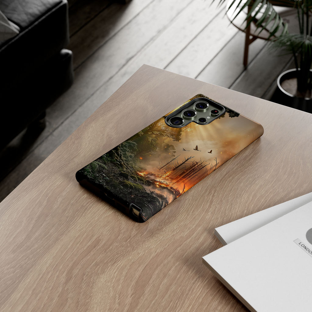 Contrasting Nature/Fire Art - Phone Case