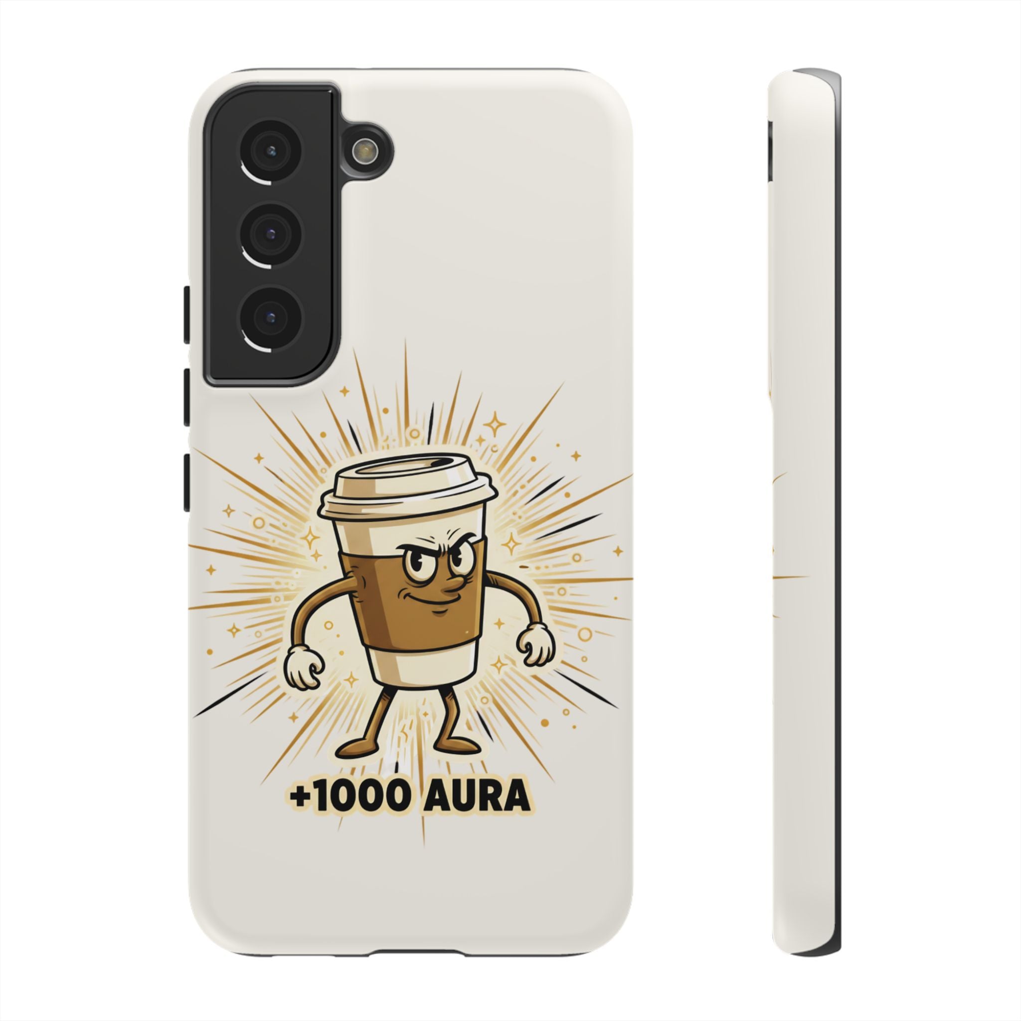 Coffee +1000 Aura - Phone Case