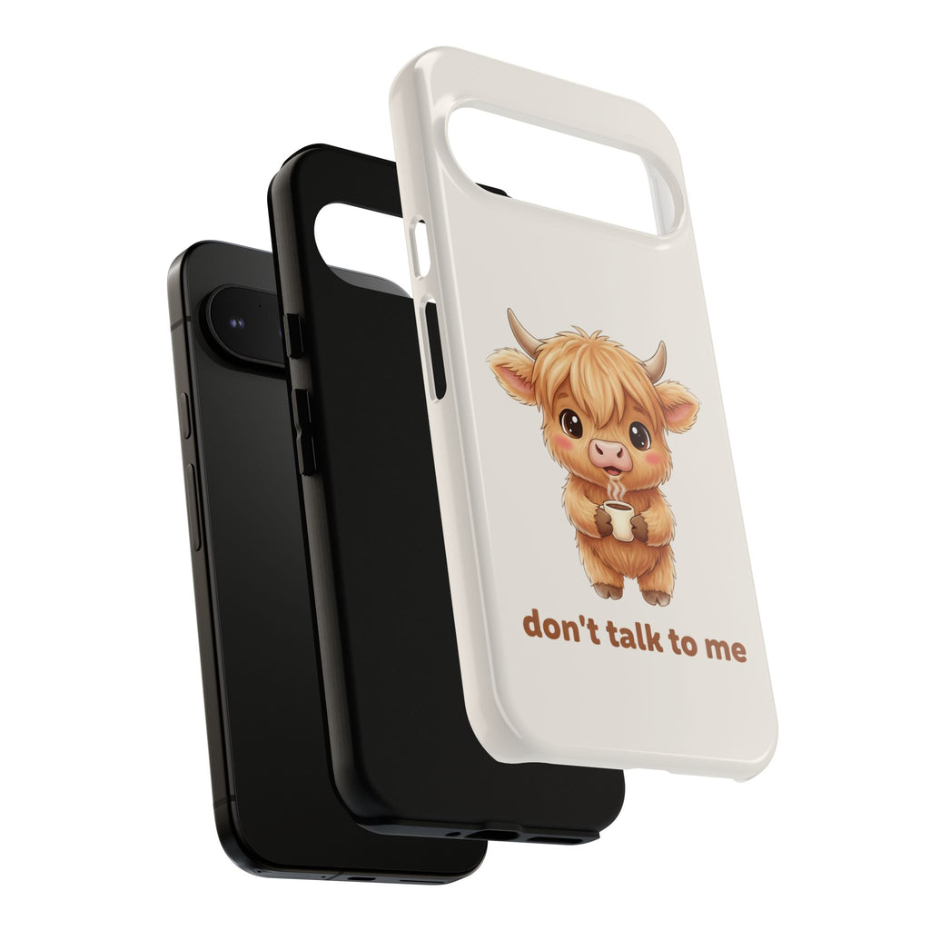 Highland Cow Phone Case — Don’t Talk to Me Design