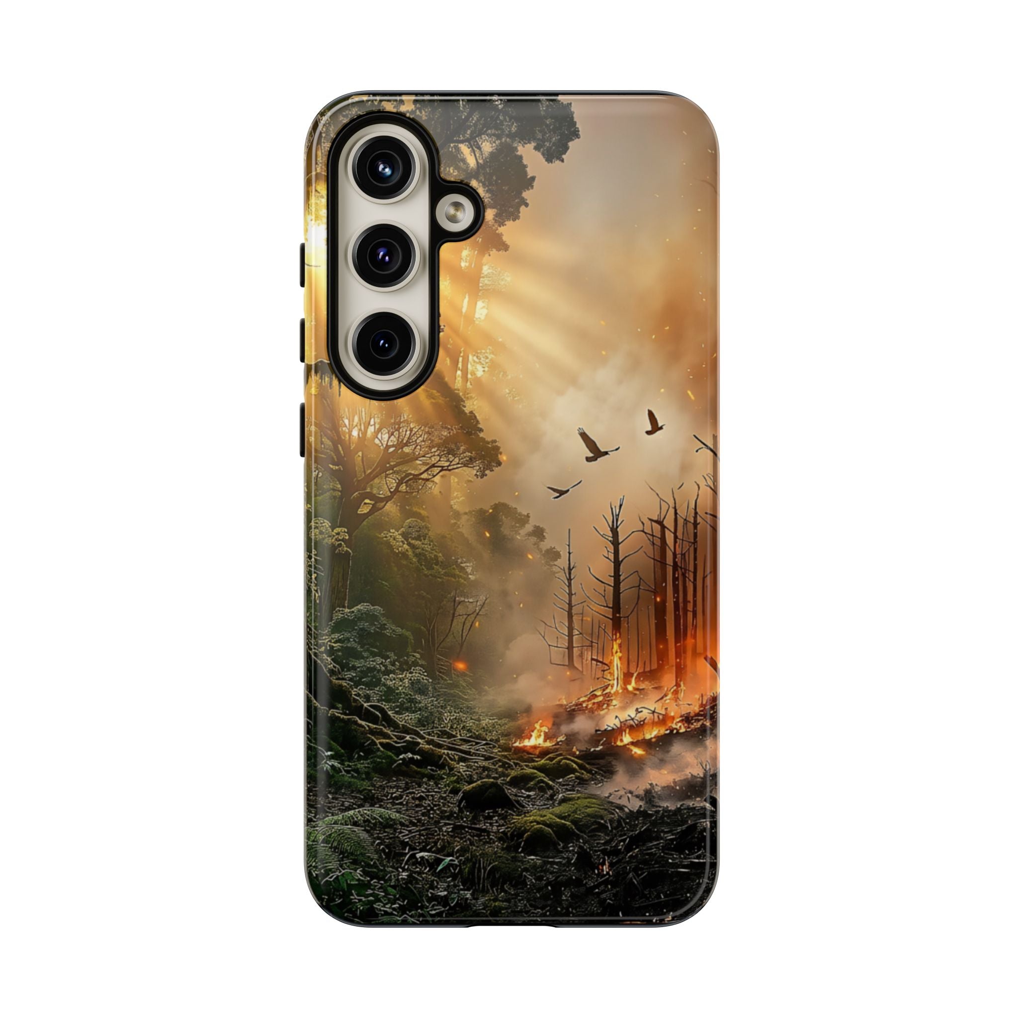 Contrasting Nature/Fire Art - Phone Case