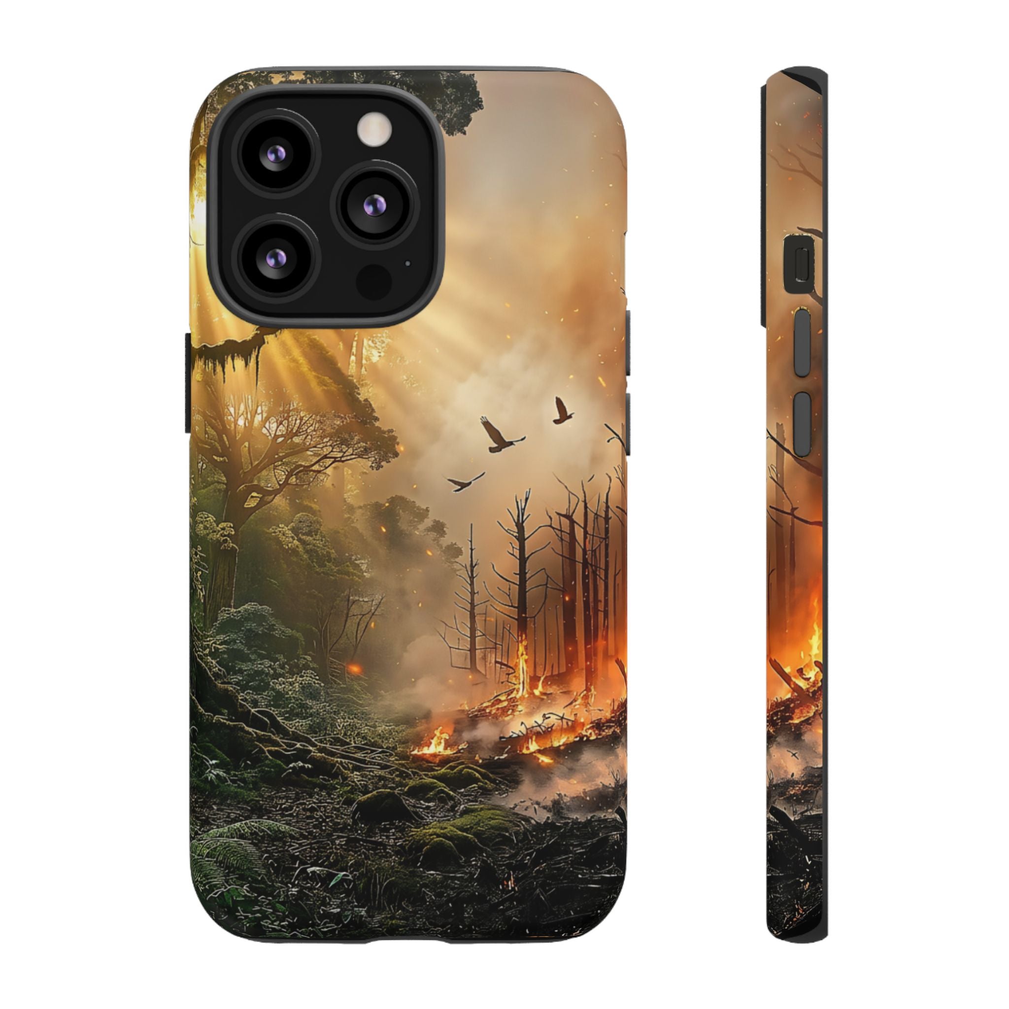 Contrasting Nature/Fire Art - Phone Case