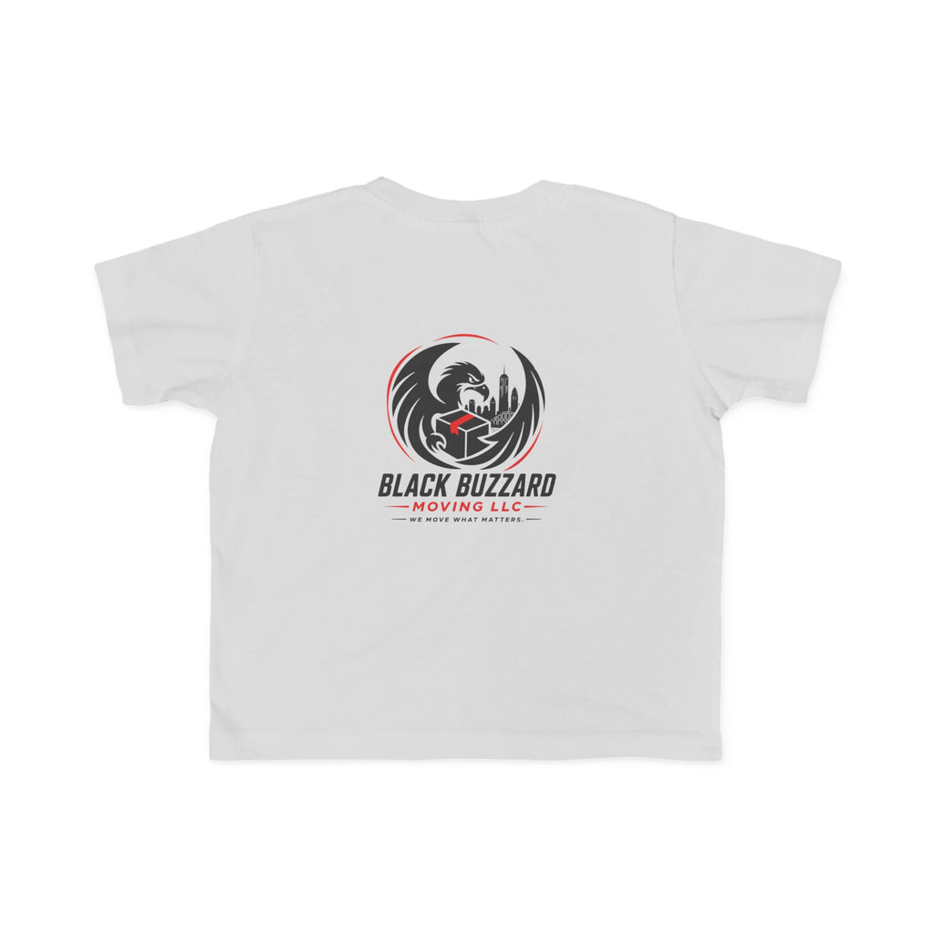 Toddler T‑Shirt — white/ash ‘Black Buzzard’ Logo Tee (We Move What Matters)