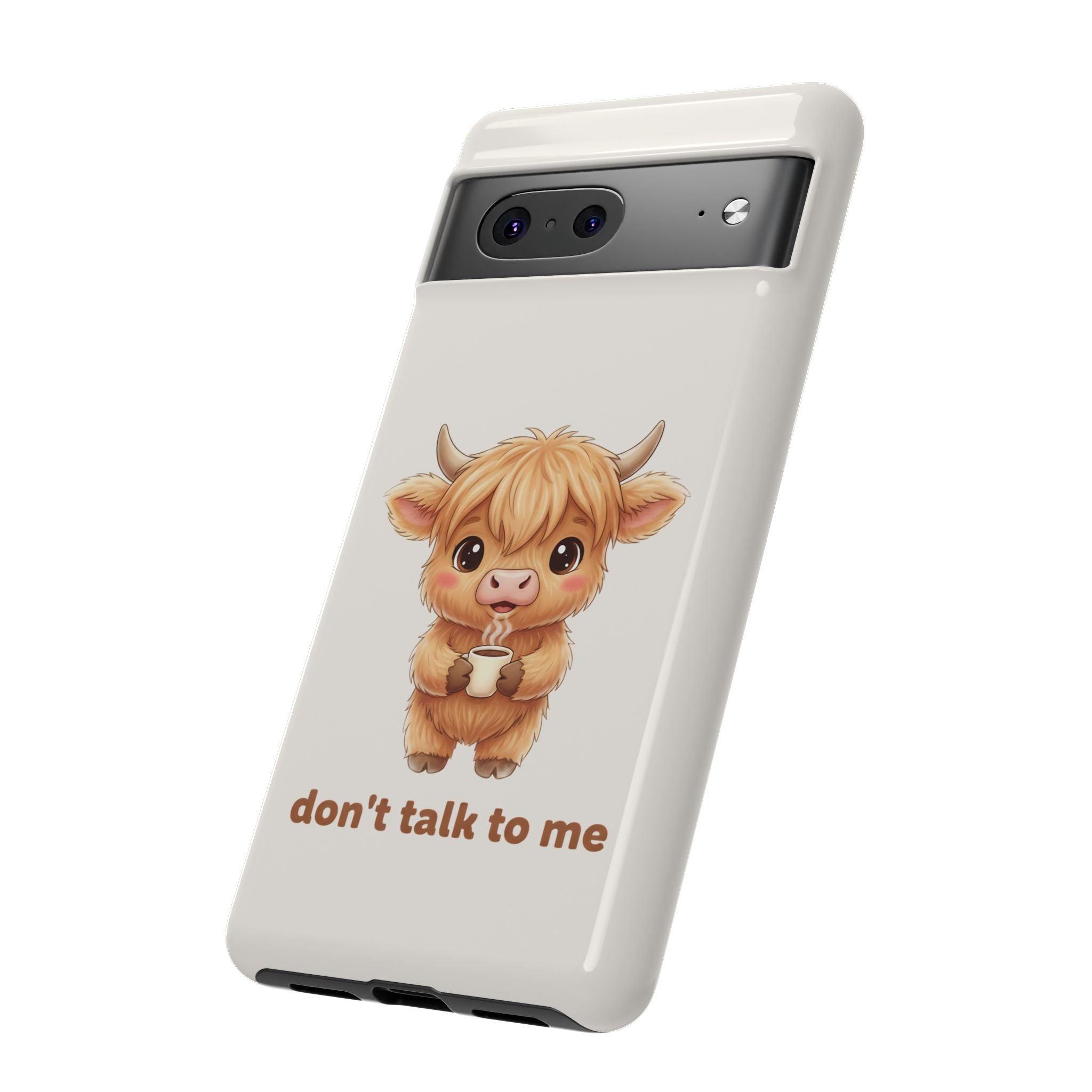 Highland Cow Phone Case — Don’t Talk to Me Design