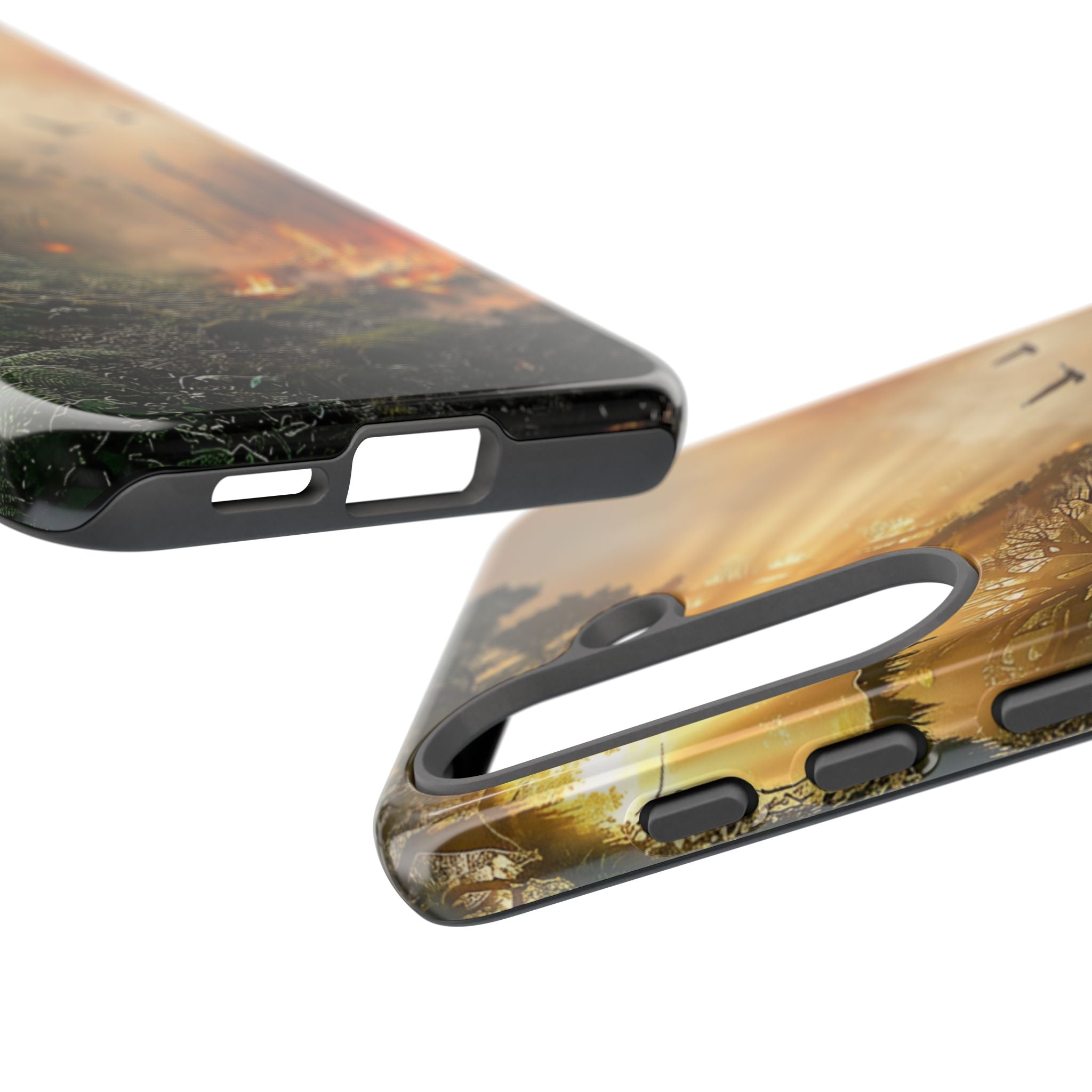 Contrasting Nature/Fire Art - Phone Case