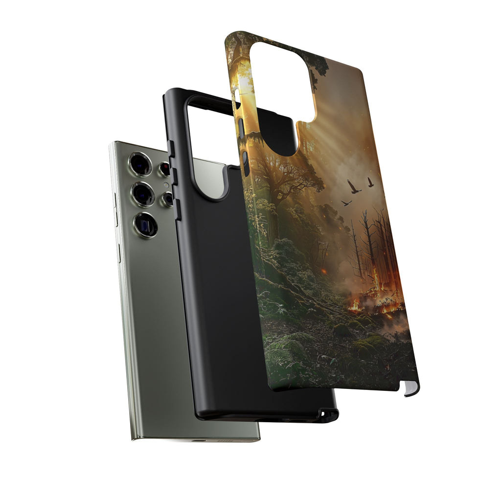 Contrasting Nature/Fire Art - Phone Case
