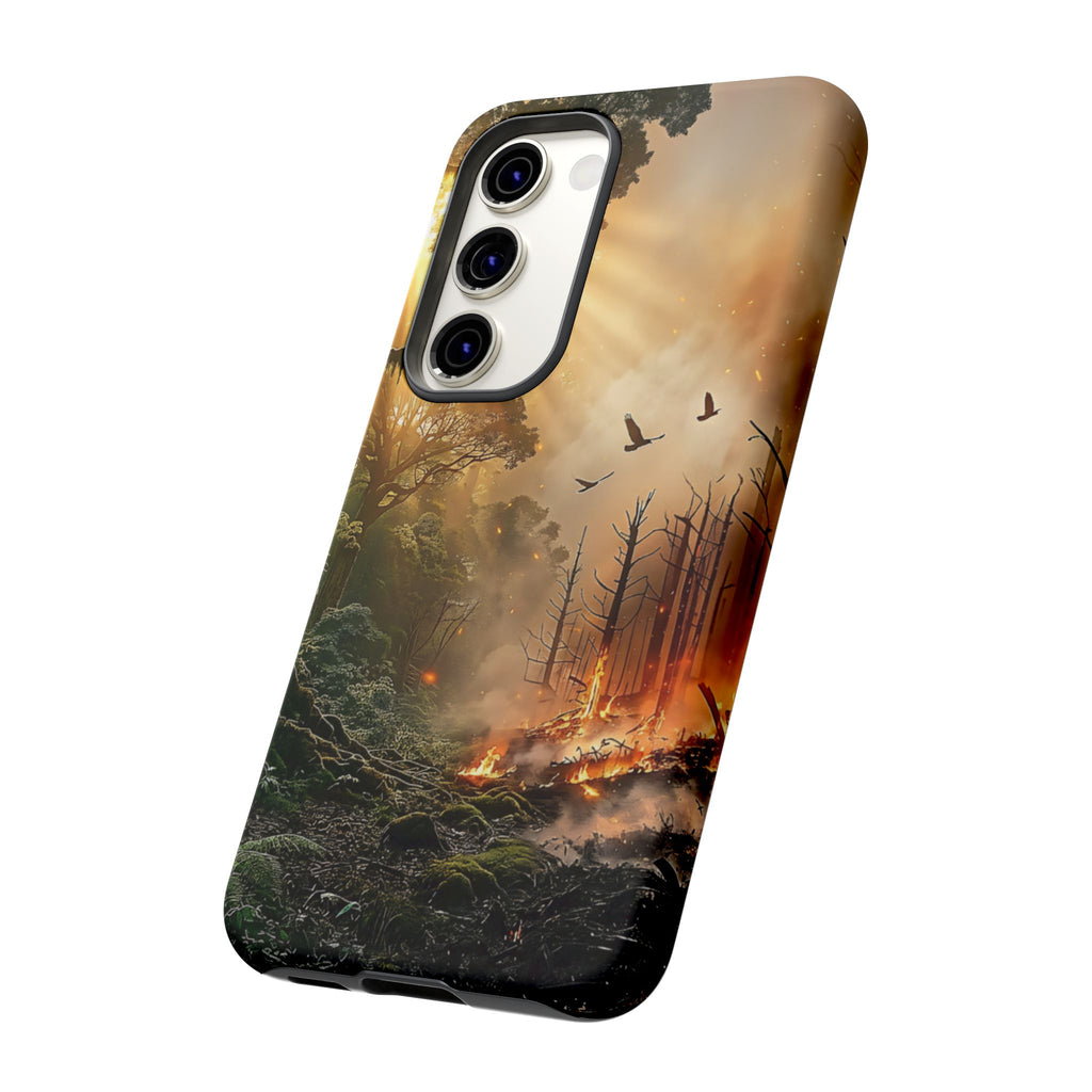 Contrasting Nature/Fire Art - Phone Case