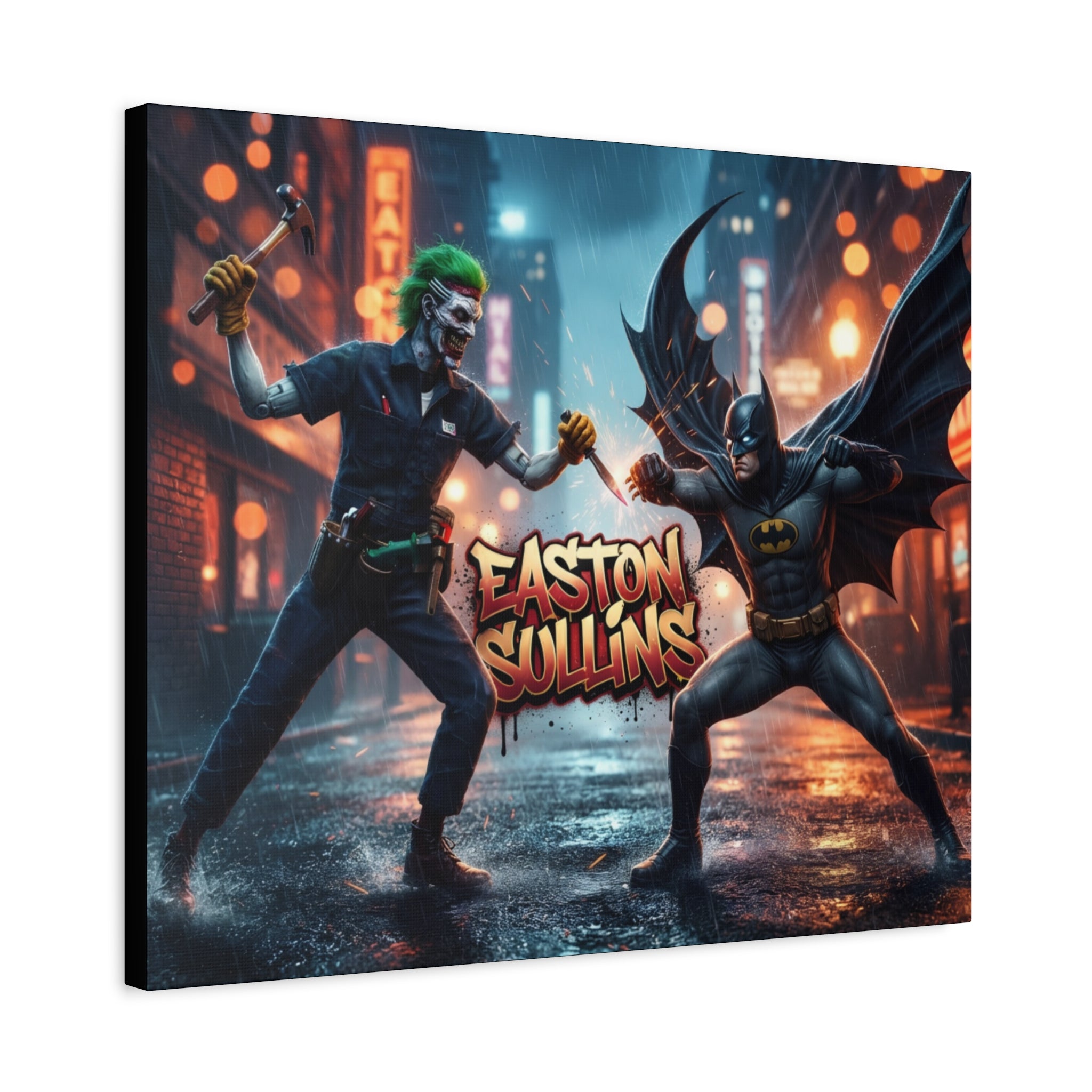 Action Scene “Name” Custom Canvas - Wall Art
