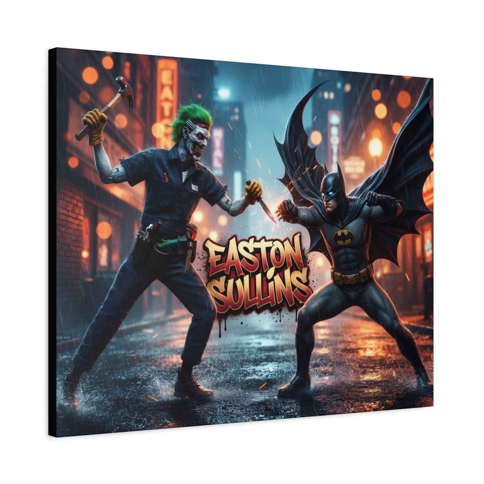 Action Scene “Name” Custom Canvas - Wall Art