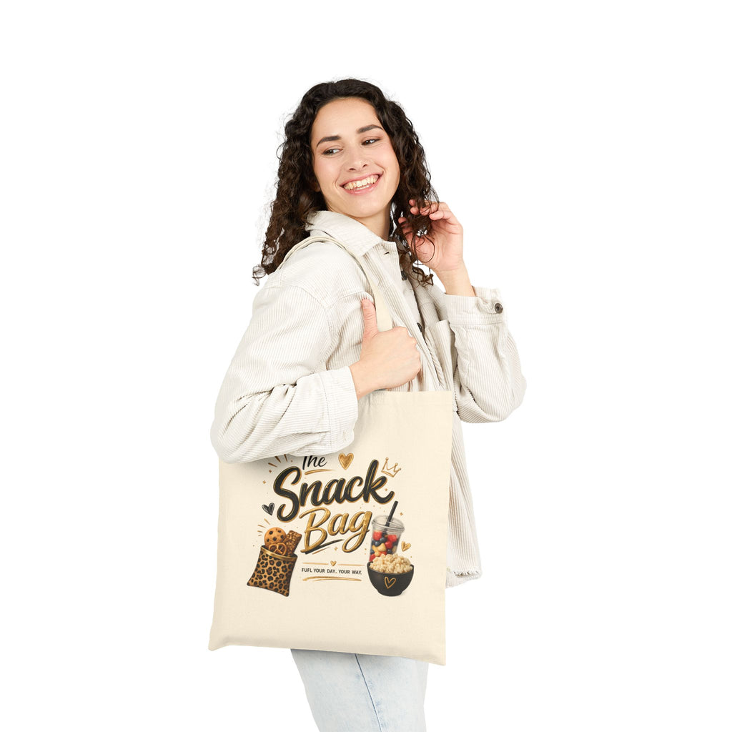 Tote Bag — "The Snack Bag" Cotton Canvas Grocery & Market Tote