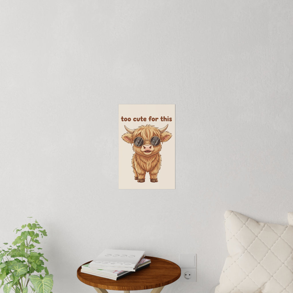 Highland Cow Wall Decal — Too Cute for This Art