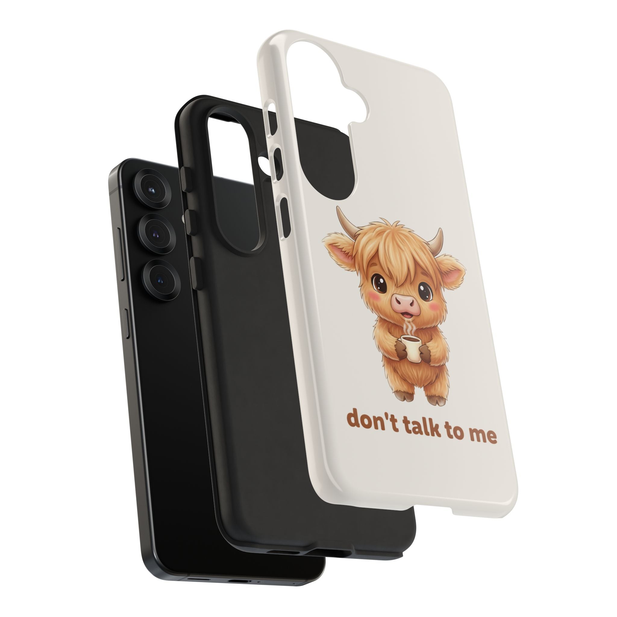 Highland Cow Phone Case — Don’t Talk to Me Design