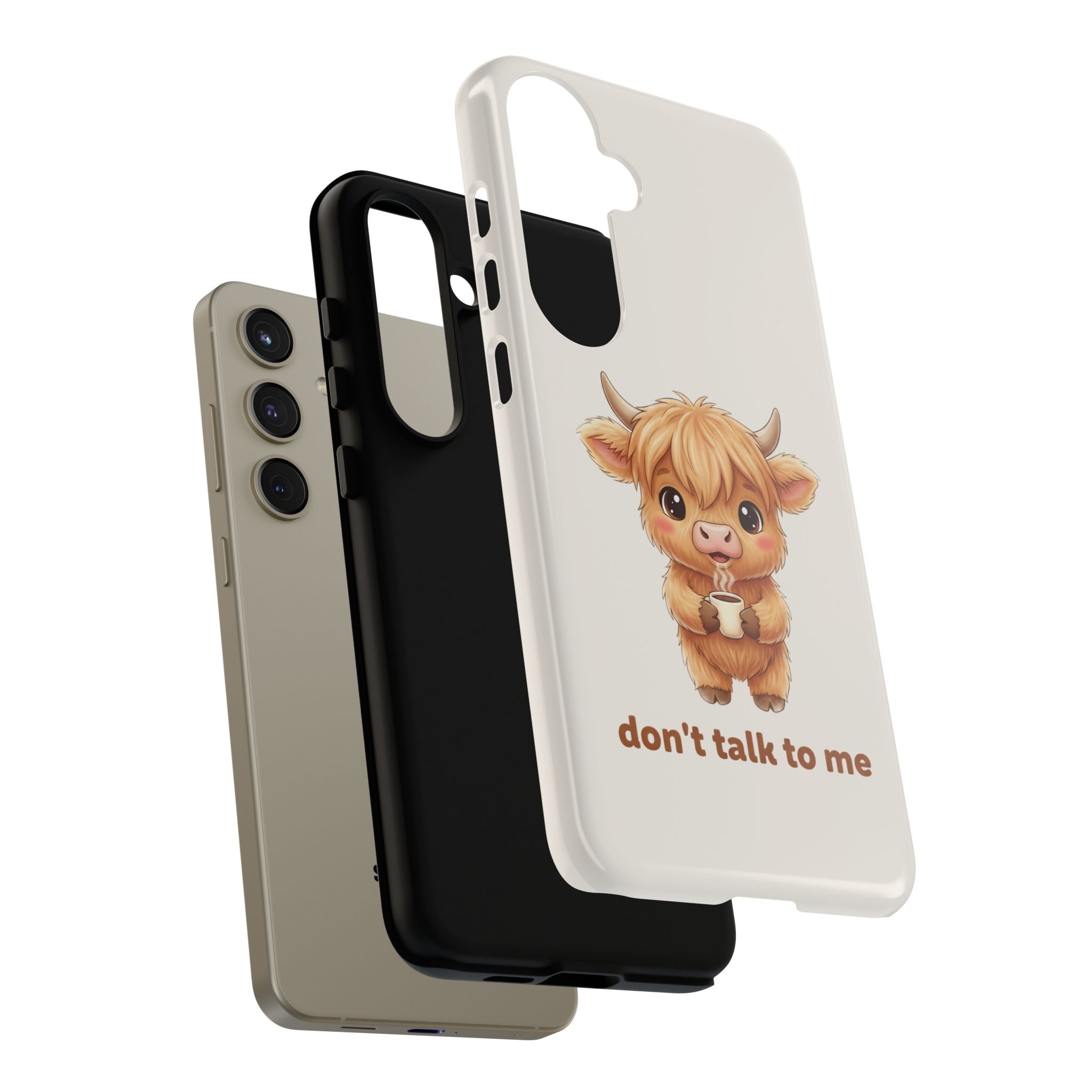 Highland Cow Phone Case — Don’t Talk to Me Design