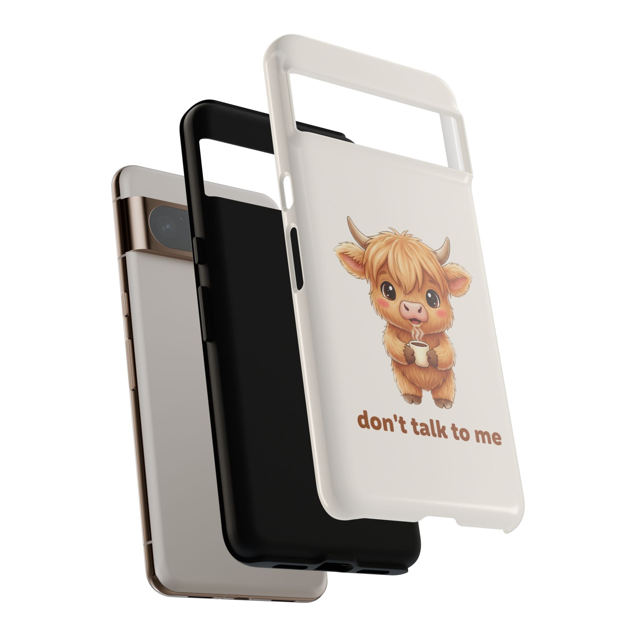 Highland Cow Phone Case — Don’t Talk to Me Design