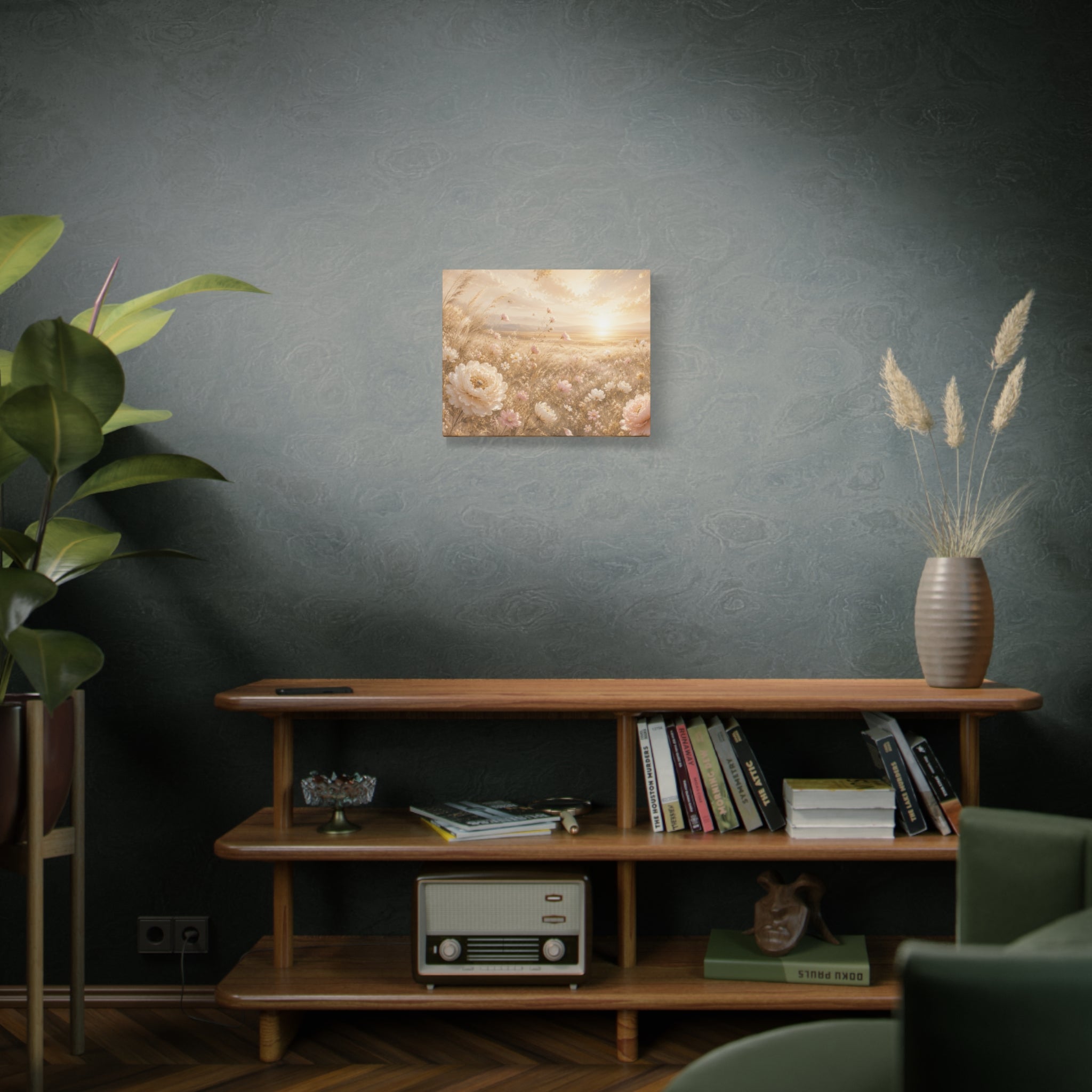 Golden Wildflower Field Canvas