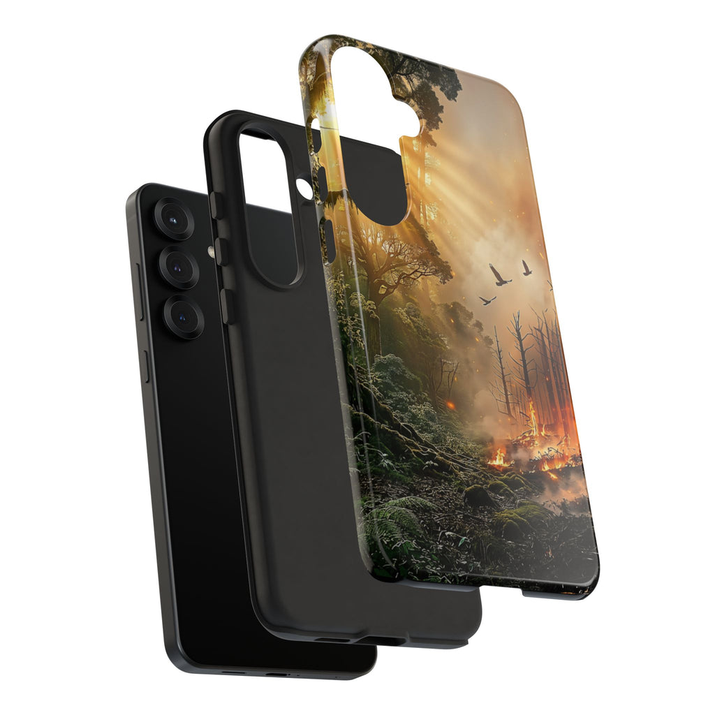Contrasting Nature/Fire Art - Phone Case