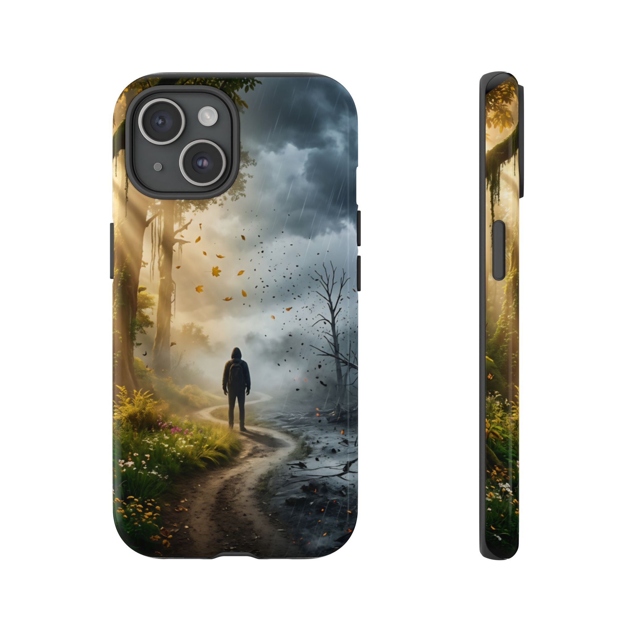 Contrasting Light/Dark Art - Phone Case