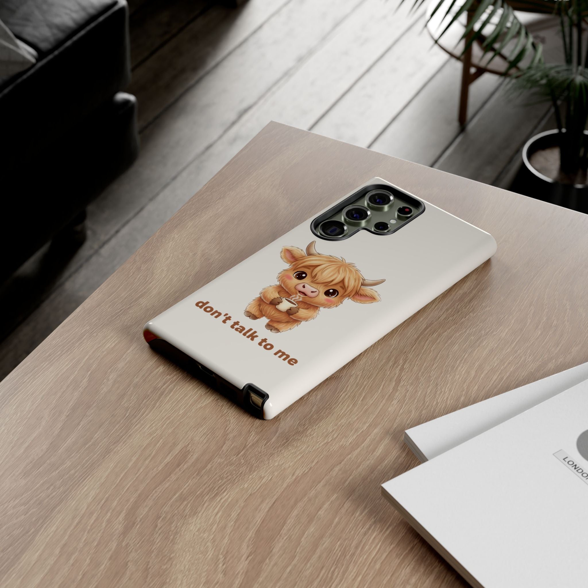 Highland Cow Phone Case — Don’t Talk to Me Design