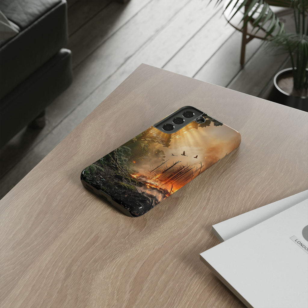 Contrasting Nature/Fire Art - Phone Case