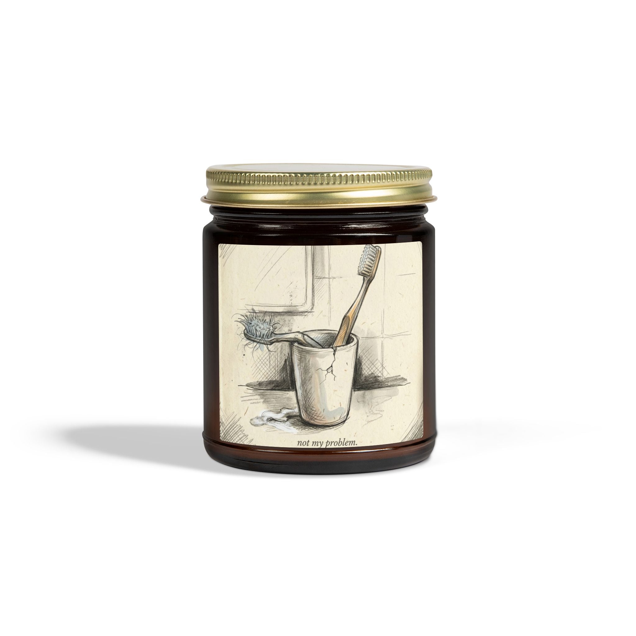 Bathroom Toothbrush Humor Candle