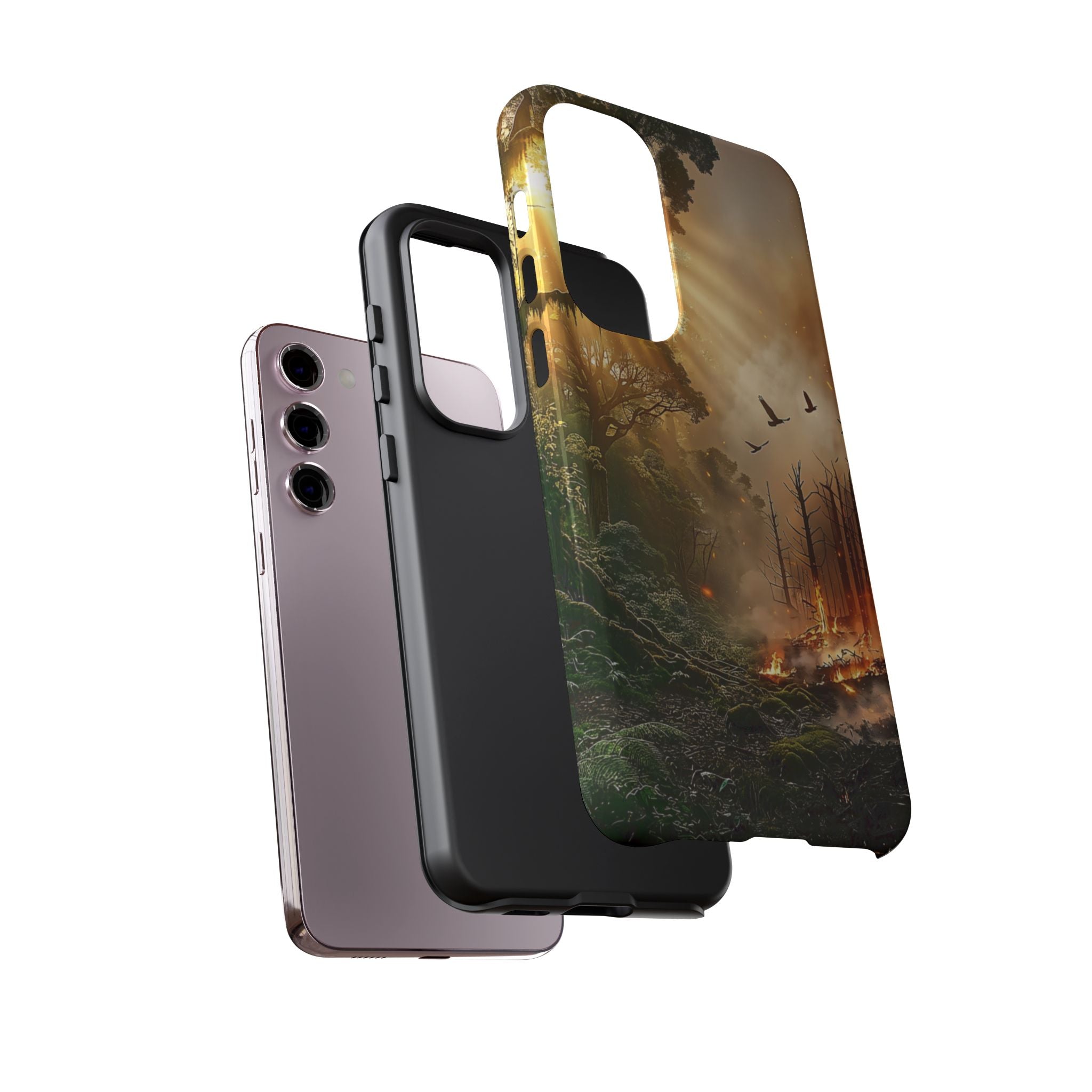 Contrasting Nature/Fire Art - Phone Case