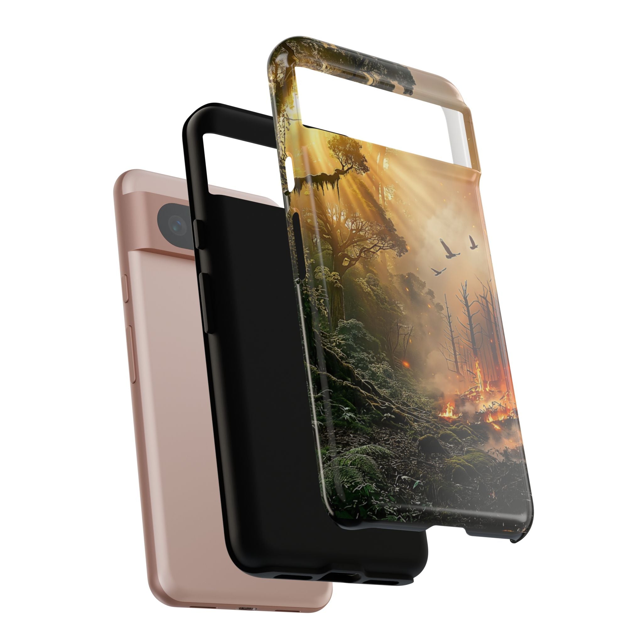 Contrasting Nature/Fire Art - Phone Case