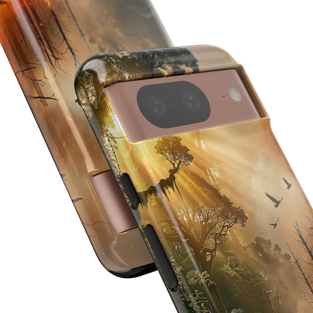 Contrasting Nature/Fire Art - Phone Case