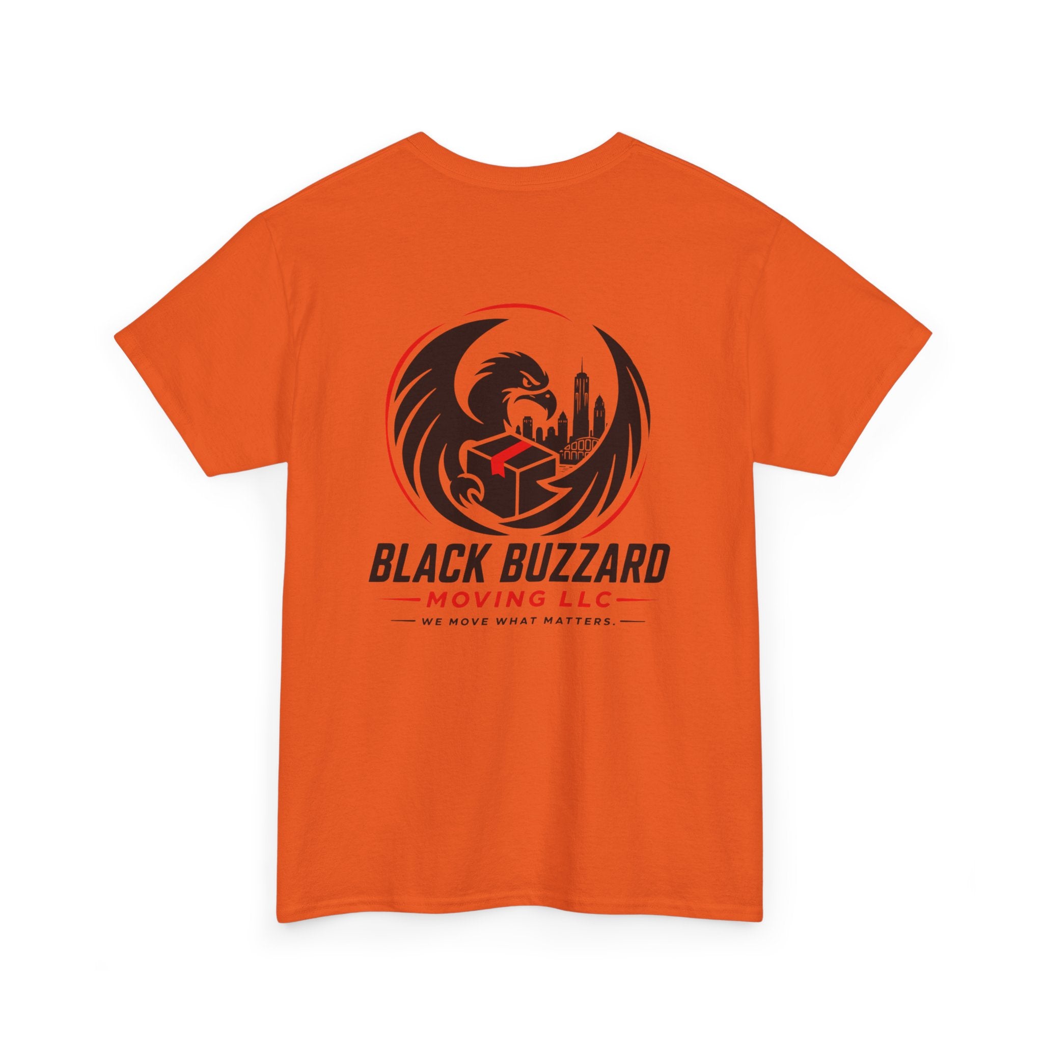 Moving Company Logo Tee — "Black Buzzard Moving Co." Graphic T-Shirt