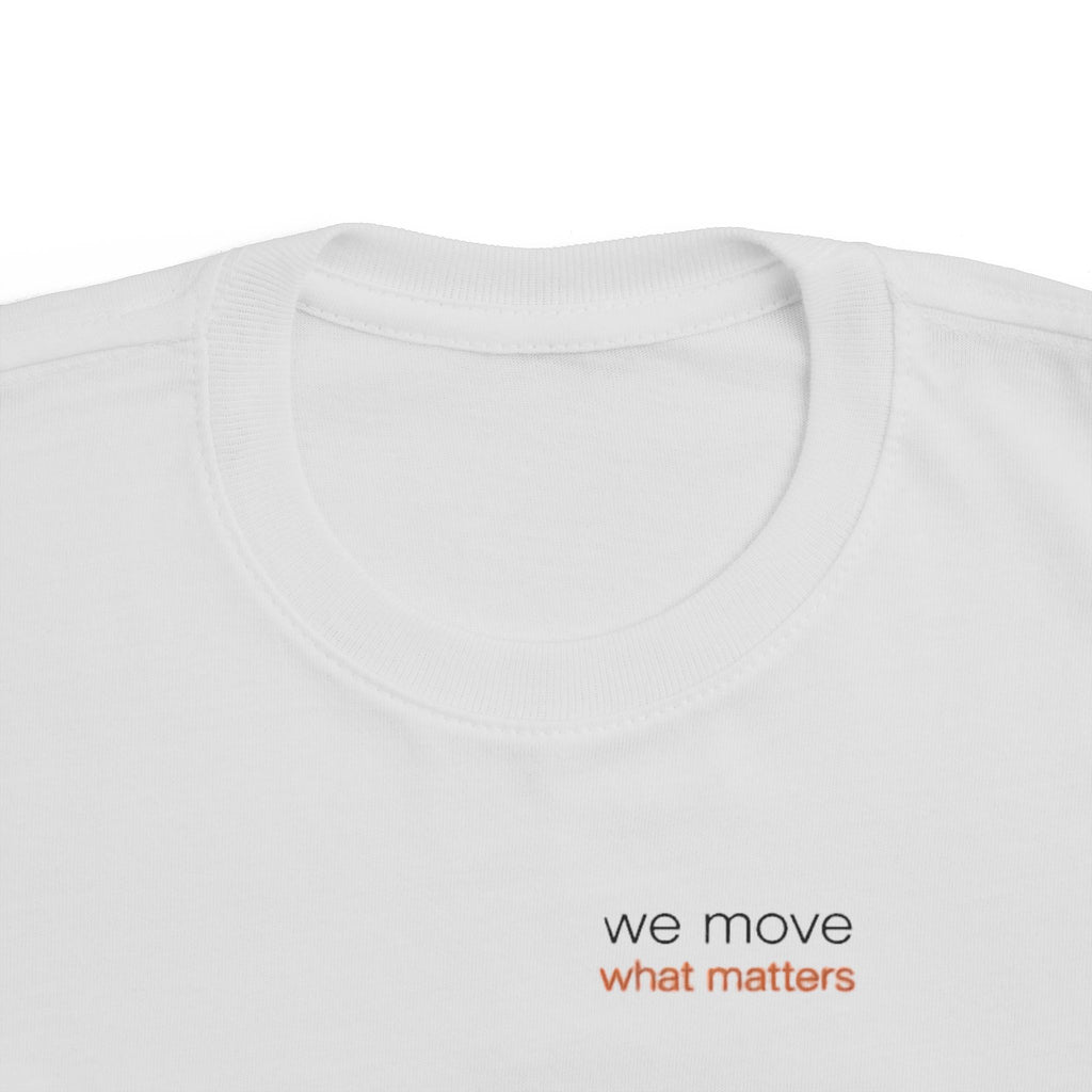 Toddler T‑Shirt — white/ash ‘Black Buzzard’ Logo Tee (We Move What Matters)
