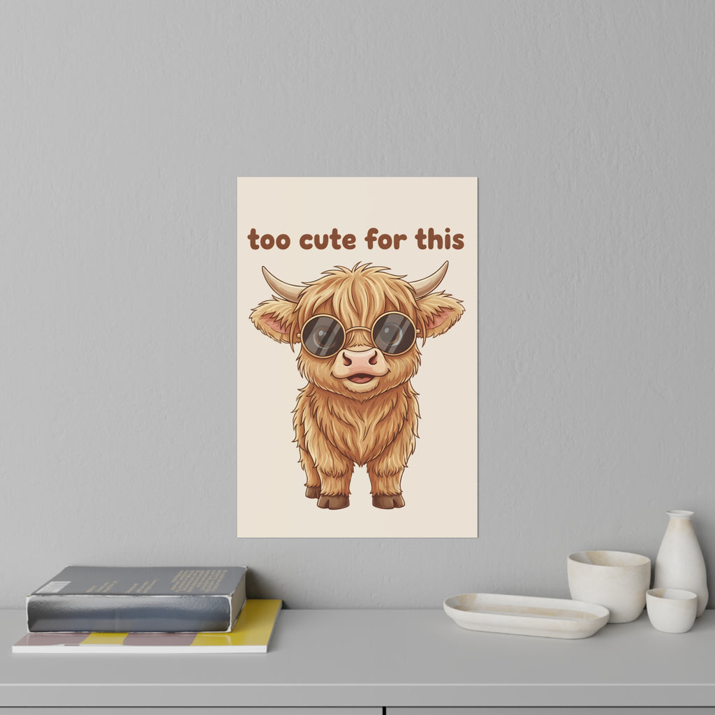 Highland Cow Wall Decal — Too Cute for This Art