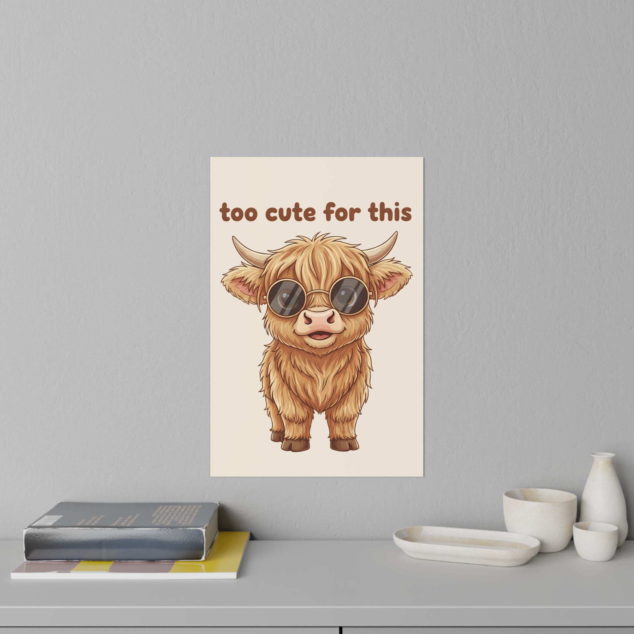 Highland Cow Wall Decal — Too Cute for This Art