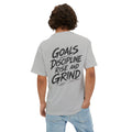 Goals Discipline Rise and Grind Oversized Tee — Graphic Boxy T-Shirt