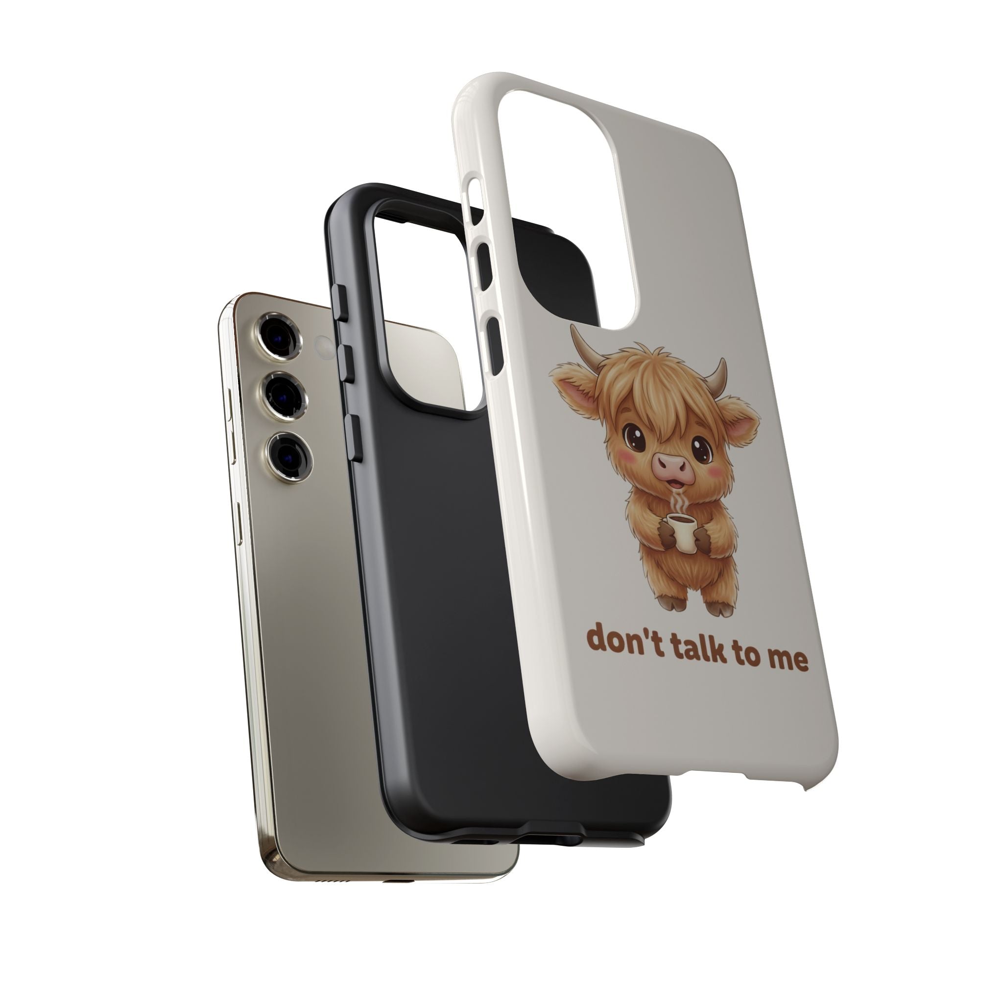 Highland Cow Phone Case — Don’t Talk to Me Design