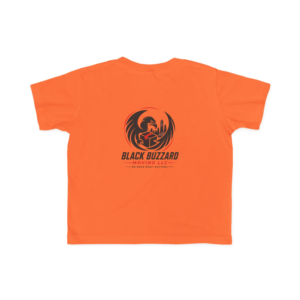 Toddler T‑Shirt — Orange ‘Black Buzzard’ Logo Tee (We Move What Matters)