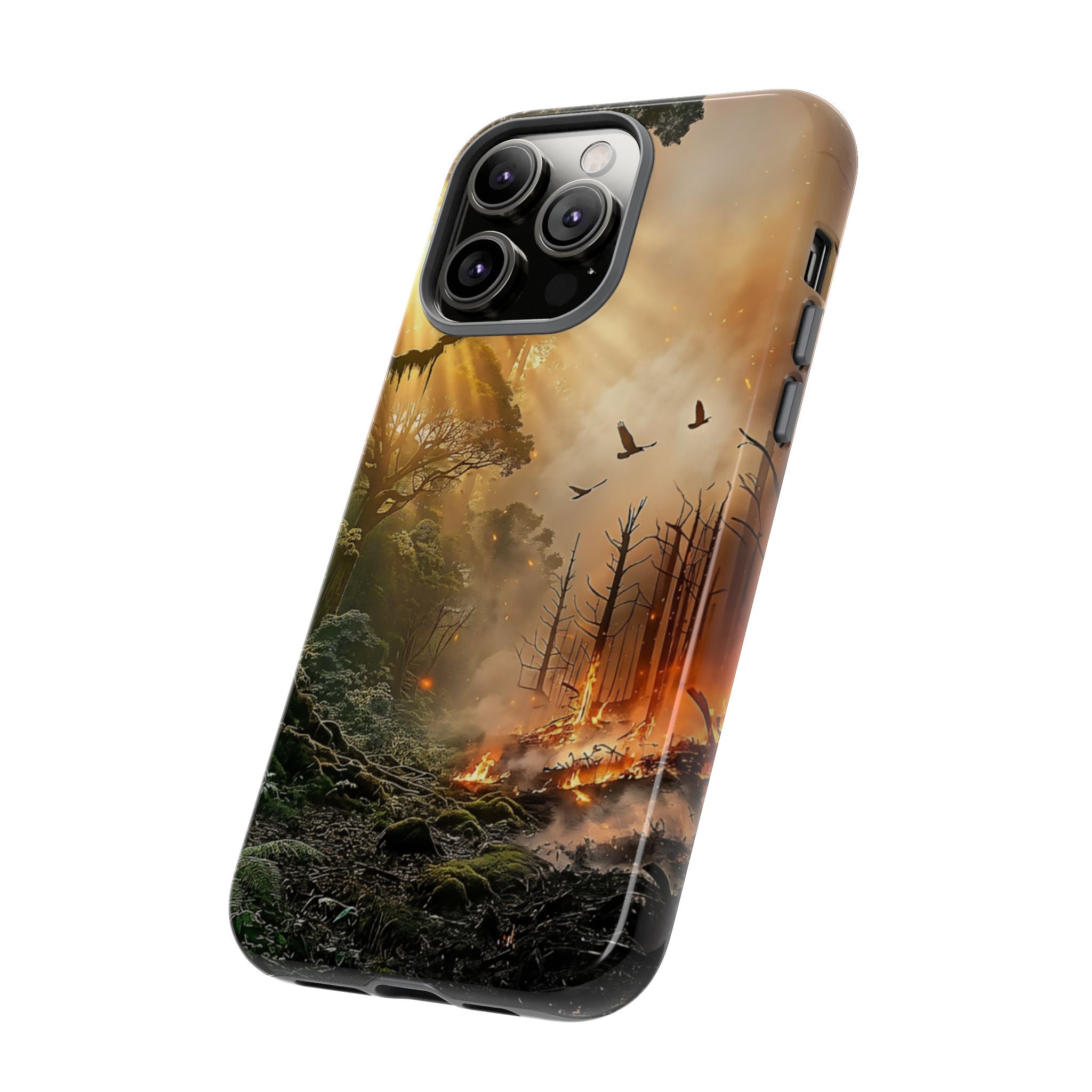 Contrasting Nature/Fire Art - Phone Case