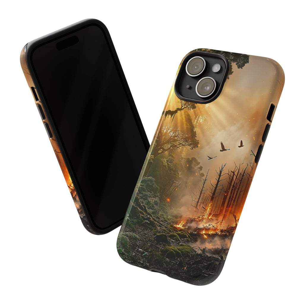 Contrasting Nature/Fire Art - Phone Case