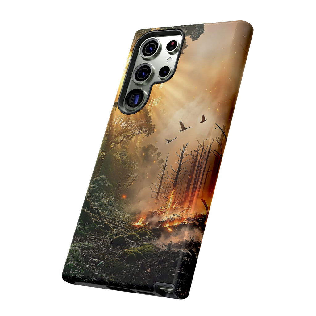 Contrasting Nature/Fire Art - Phone Case