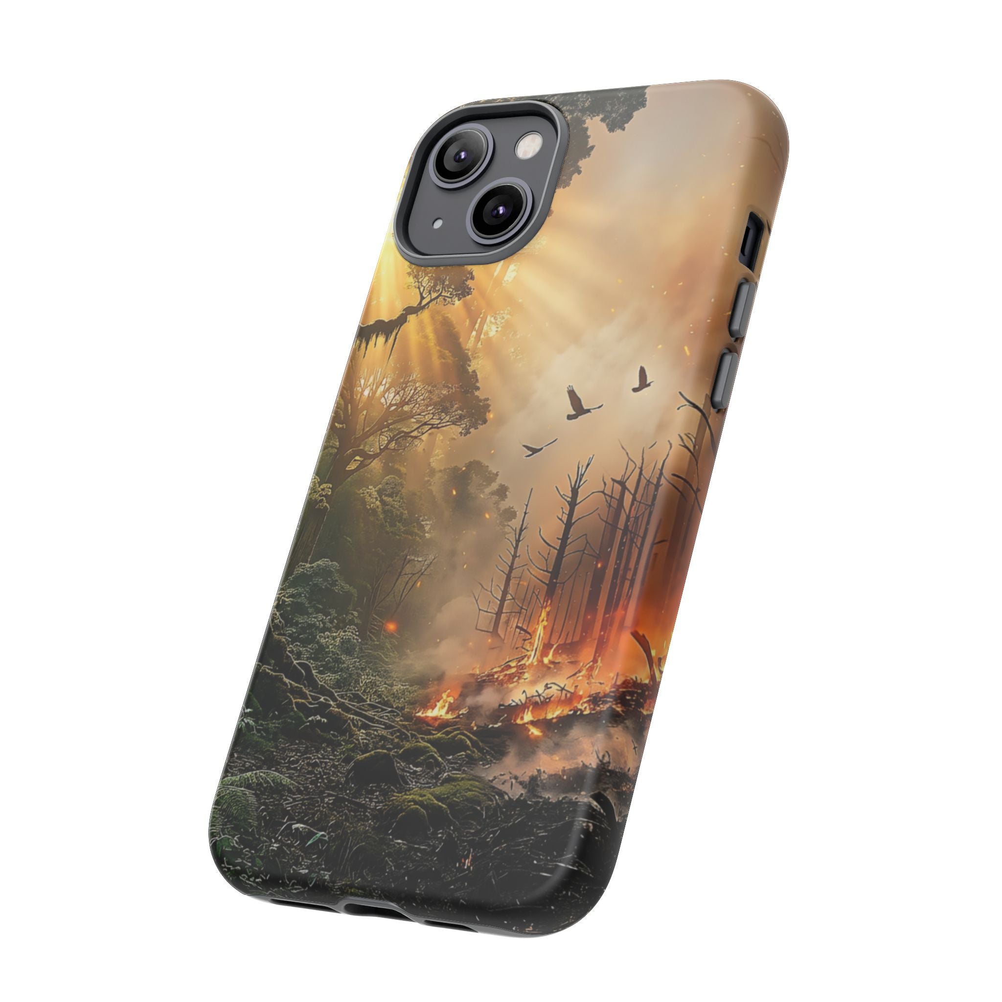 Contrasting Nature/Fire Art - Phone Case