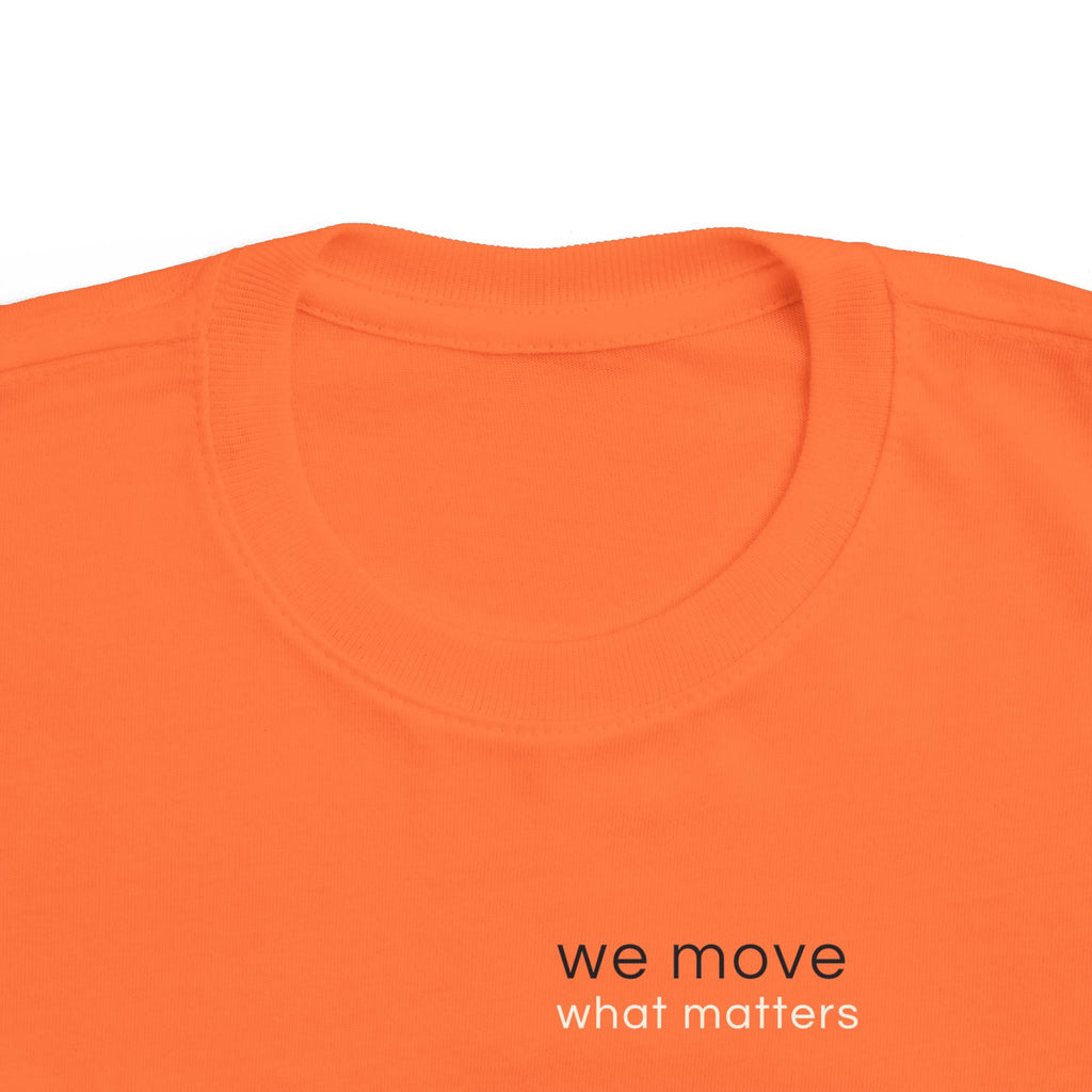 Toddler T‑Shirt — Orange ‘Black Buzzard’ Logo Tee (We Move What Matters)