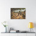 Nigerian Market Day Villagers Matte Canvas