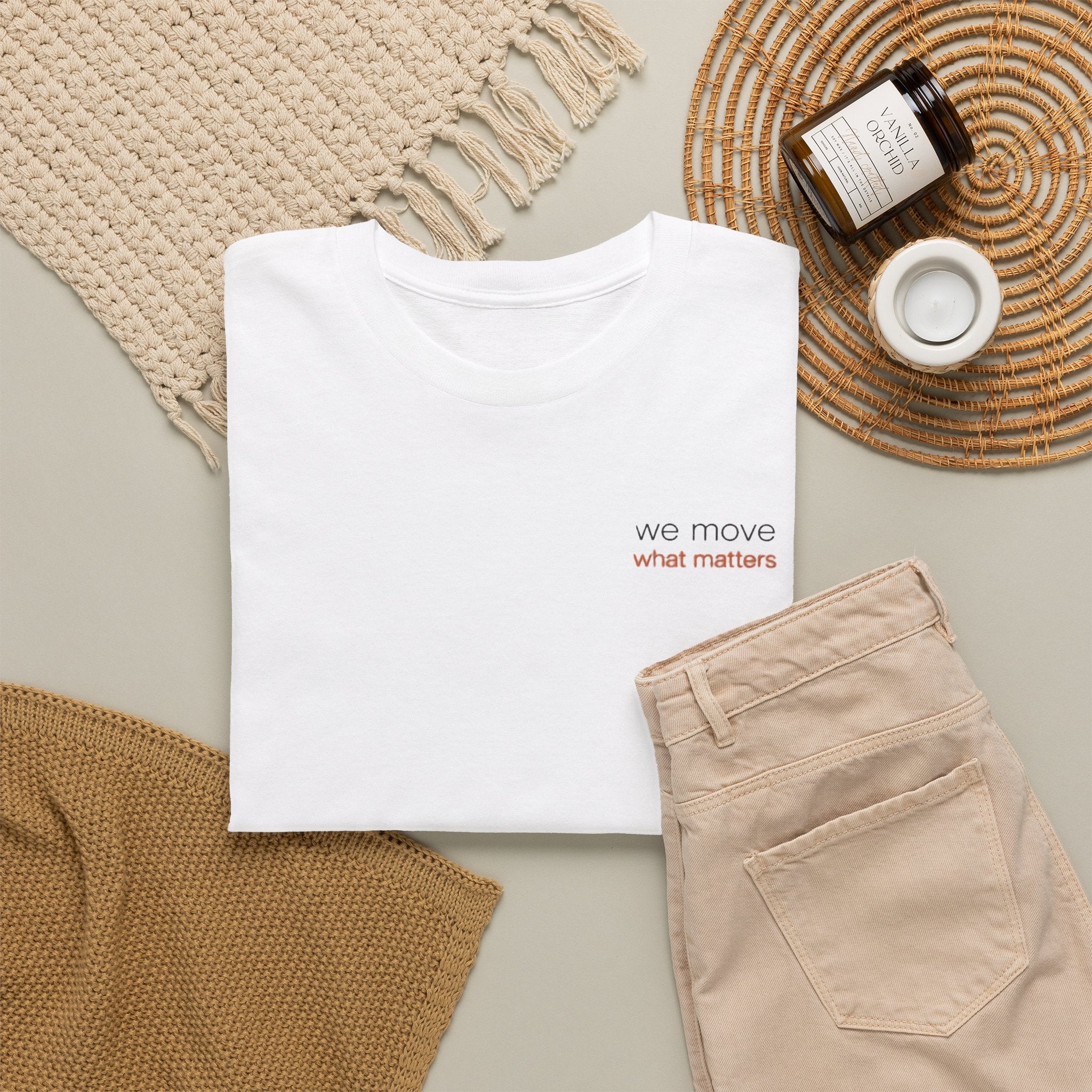 Moving Company White/Grey Logo Tee — "Black Buzzard Moving Co." Graphic T-Shirt