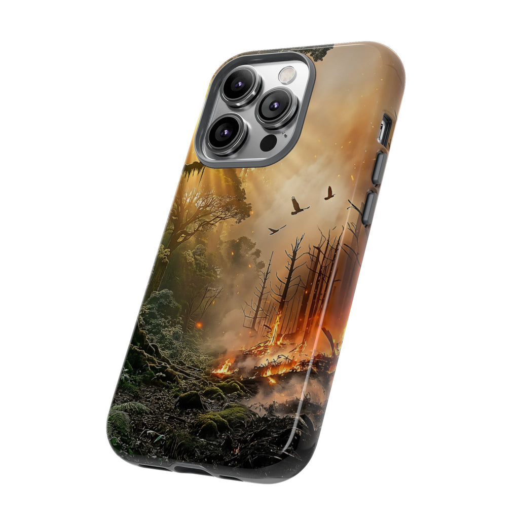 Contrasting Nature/Fire Art - Phone Case