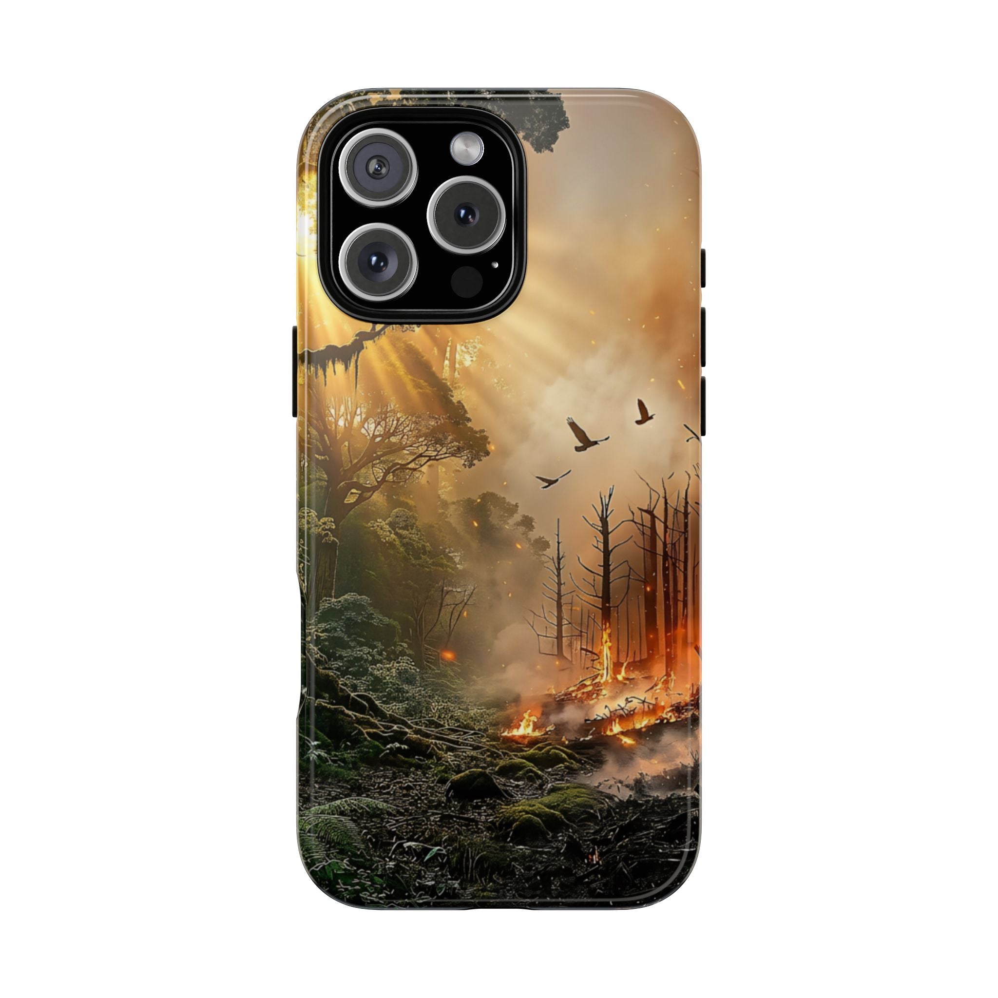 Contrasting Nature/Fire Art - Phone Case