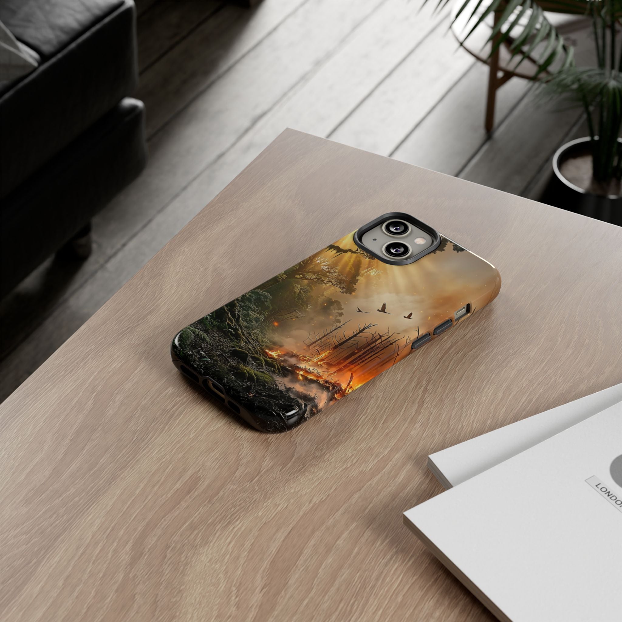 Contrasting Nature/Fire Art - Phone Case