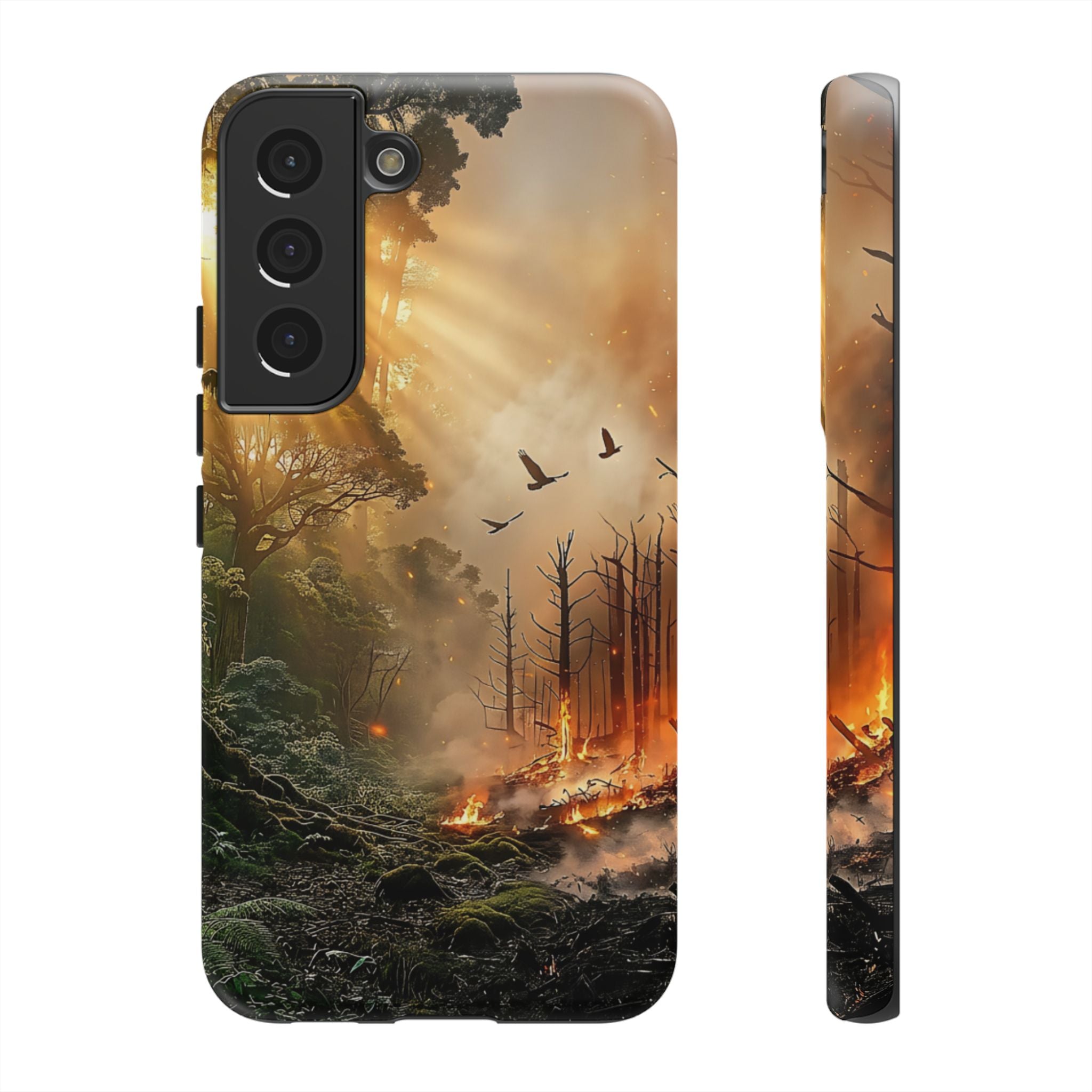 Contrasting Nature/Fire Art - Phone Case