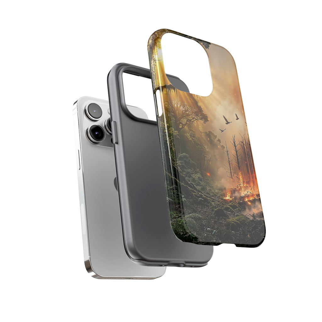 Contrasting Nature/Fire Art - Phone Case