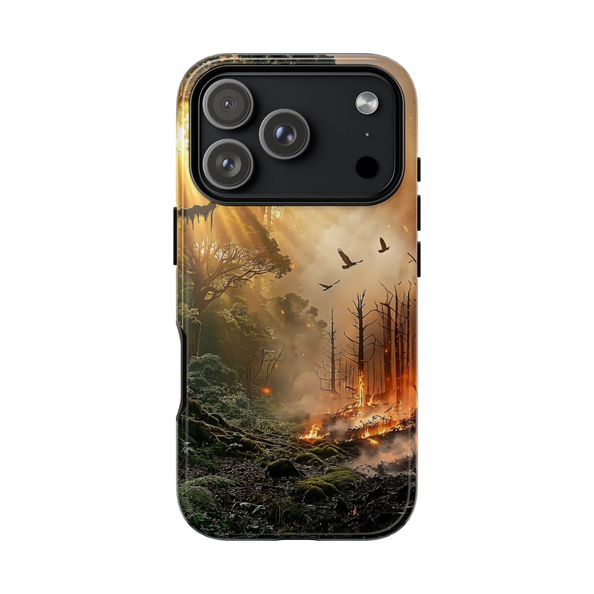 Contrasting Nature/Fire Art - Phone Case