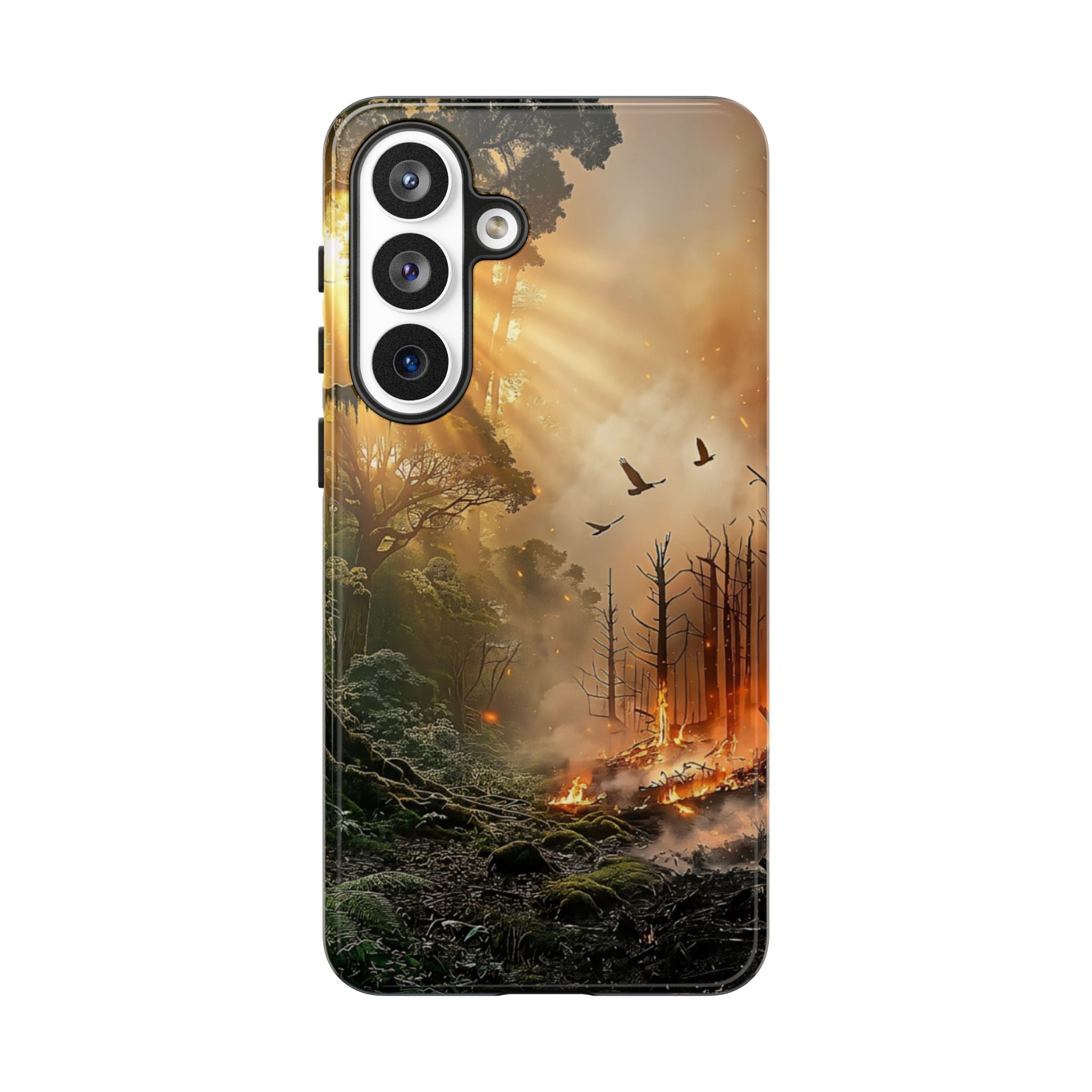 Contrasting Nature/Fire Art - Phone Case