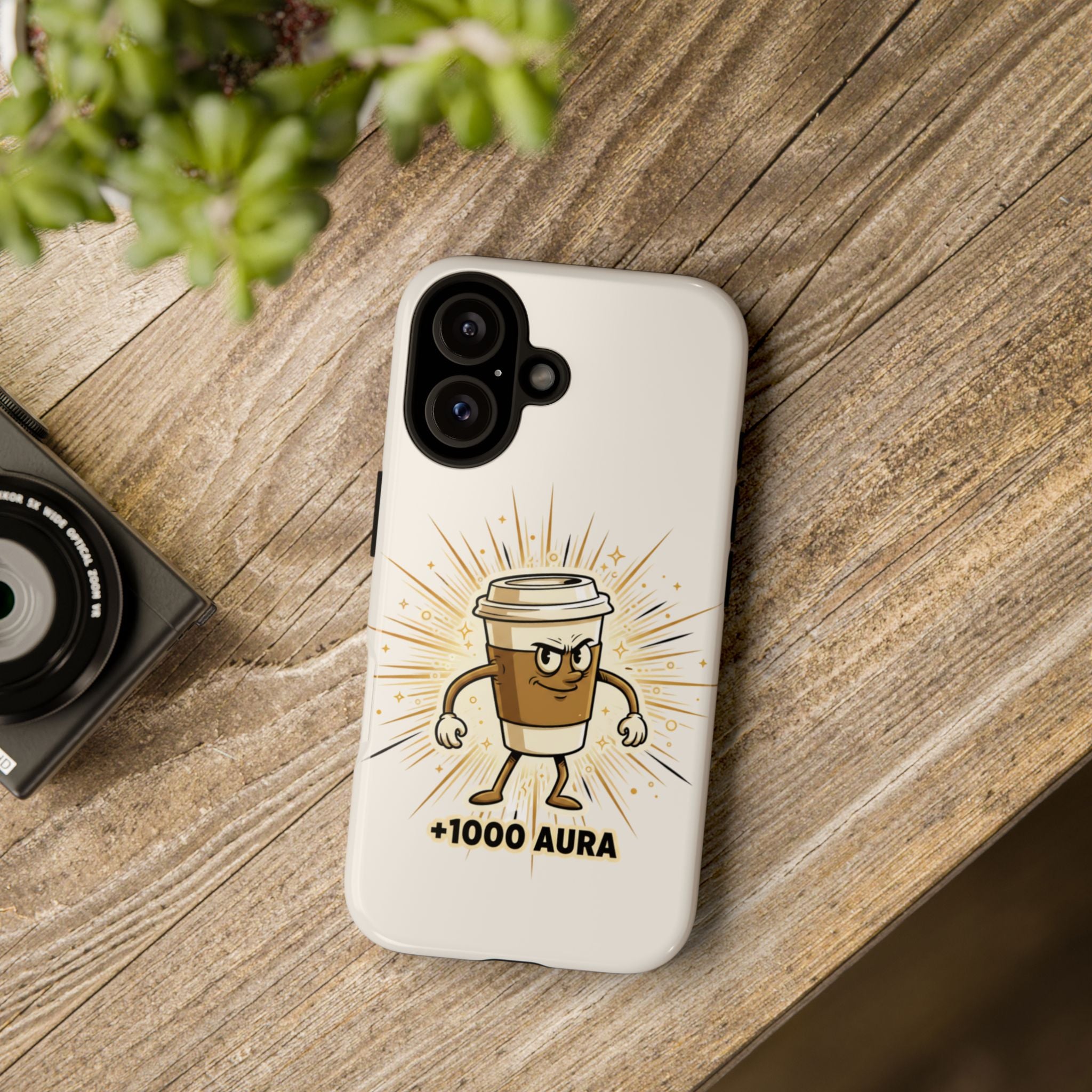 Coffee +1000 Aura - Phone Case