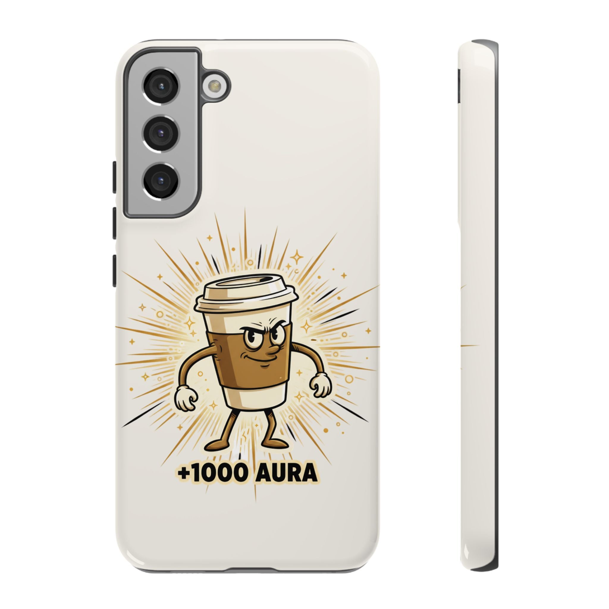 Coffee +1000 Aura - Phone Case